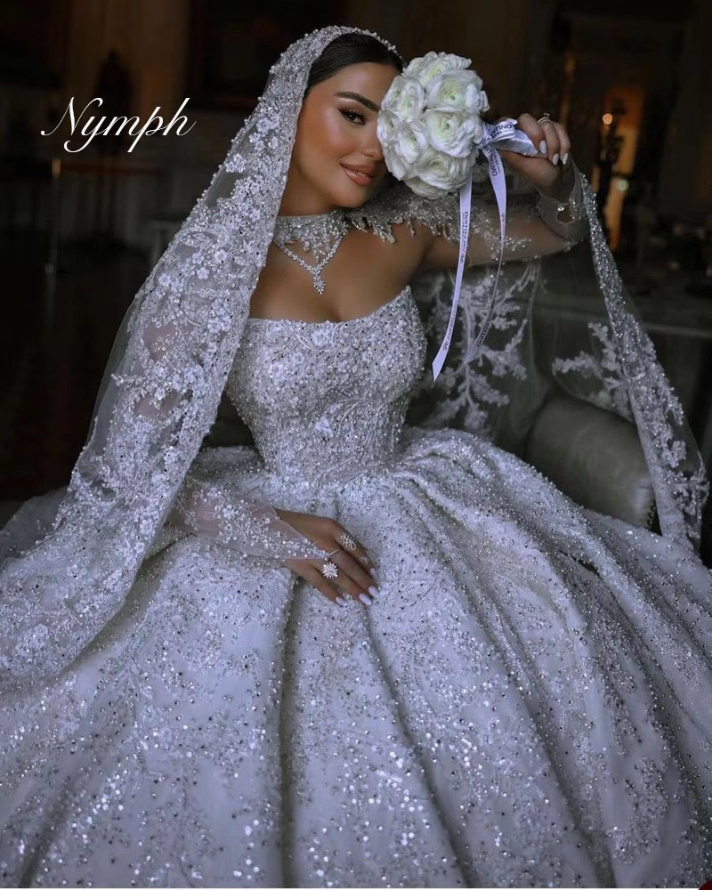 Copolymer Line - Maßgeschneidertes Ballkleid-Hochzeitskleid mit Herzausschnitt und Langen