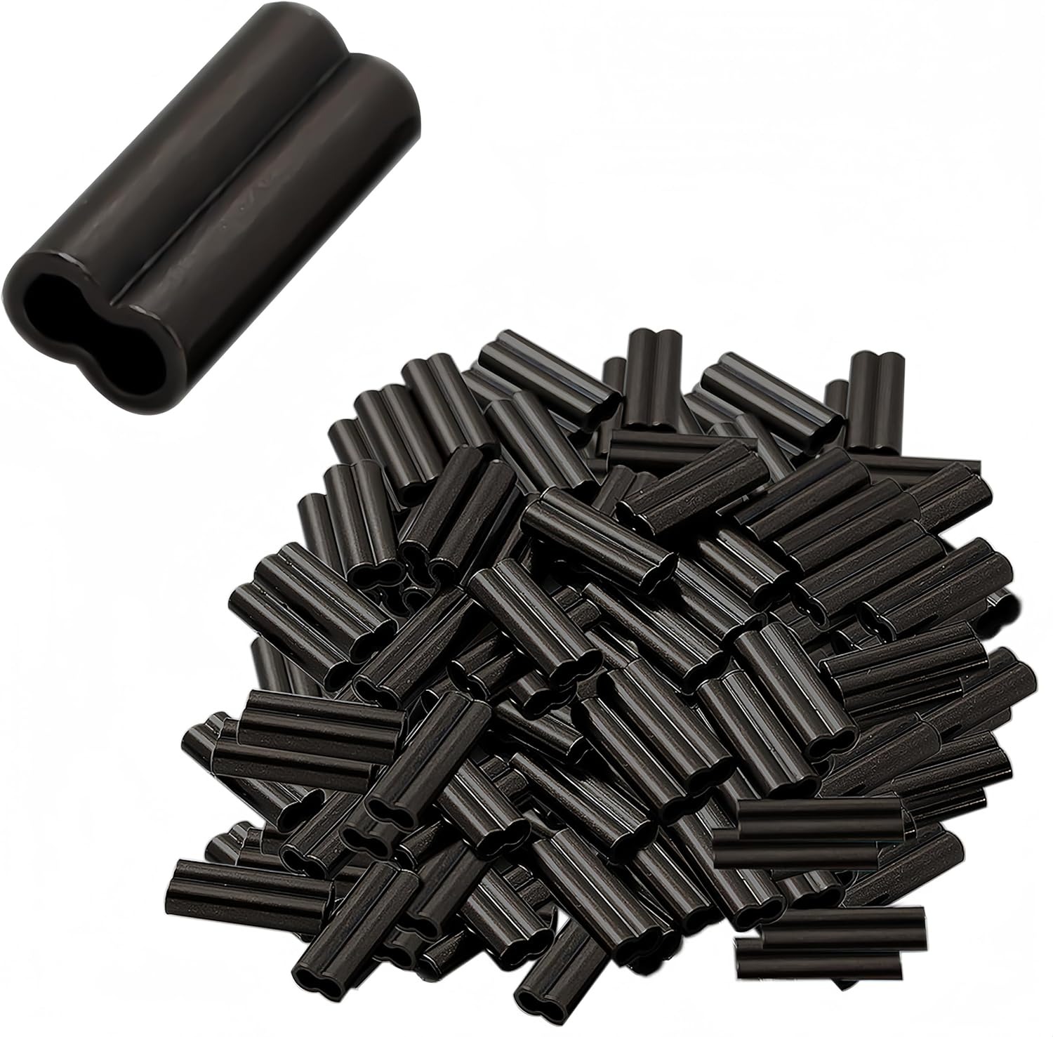 Monofilament Line - Kupfer Double Barrel Crimp Sleeves Angelschnur